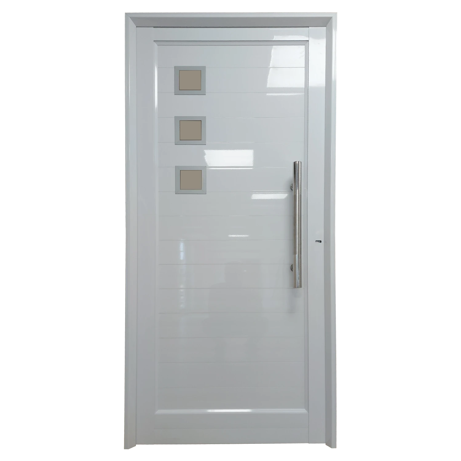 PUERTA ALUMINIO 36MM REFORZADA 703 C/BARRAL - LÍNEA HERRERO - Imagen 2