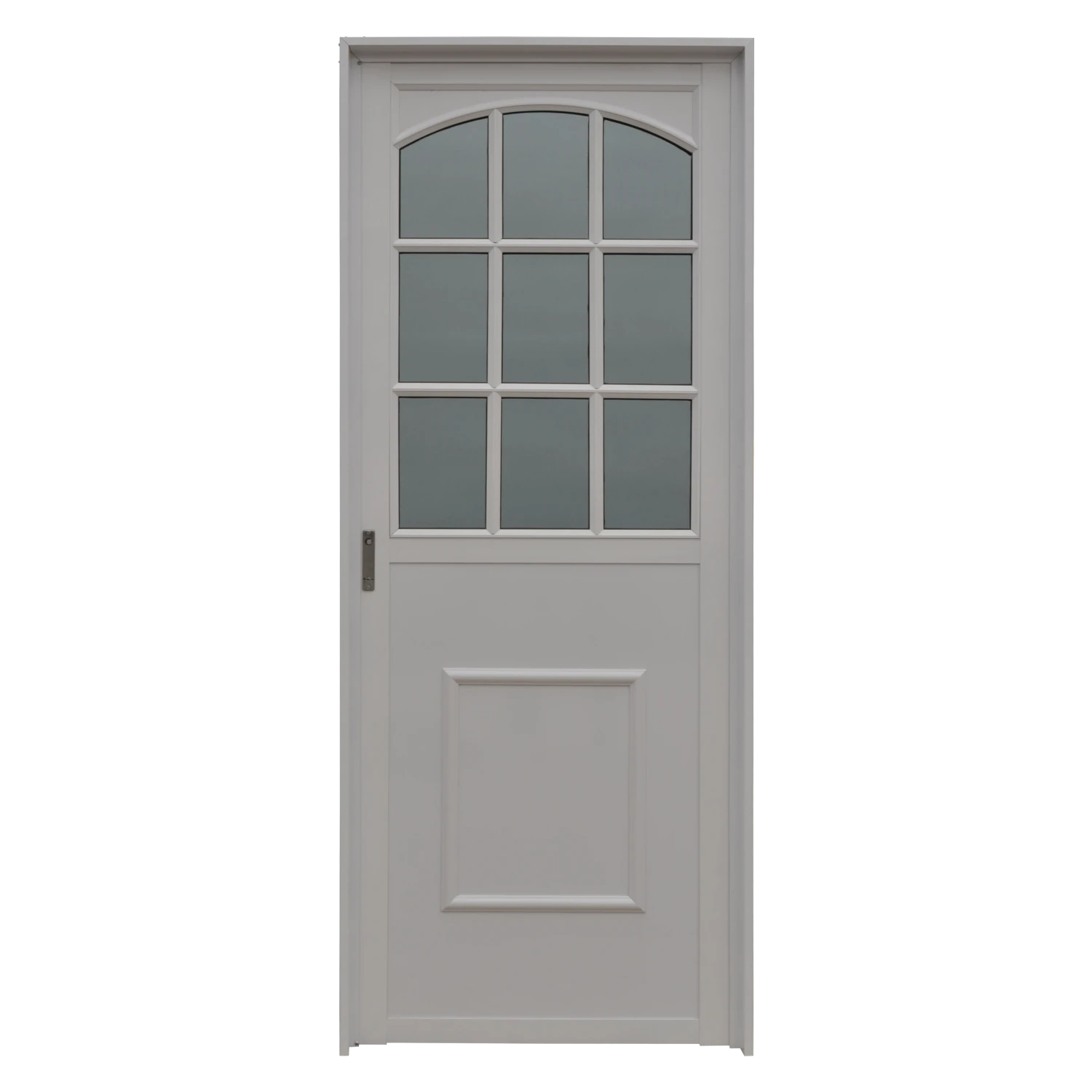 PUERTA ALUMINIO 36MM REFORZADA ½ VIDRIO REPARTIDO (501) - LÍNEA HERRERO - Imagen 2