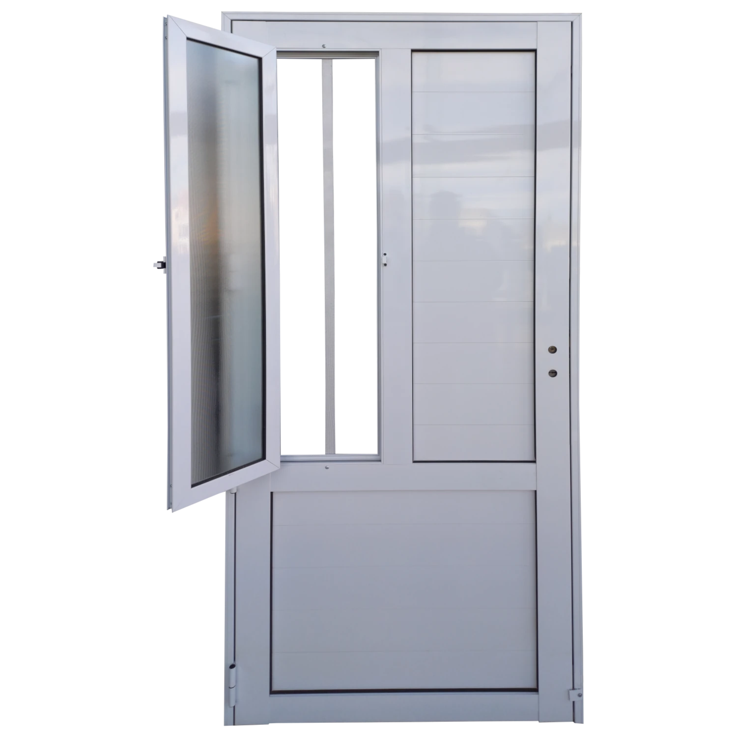 PUERTA ALUMINIO 36MM REFORZADA RAJA LATERAL - 90 X 200 (LÍNEA HERRERO) - Imagen 2