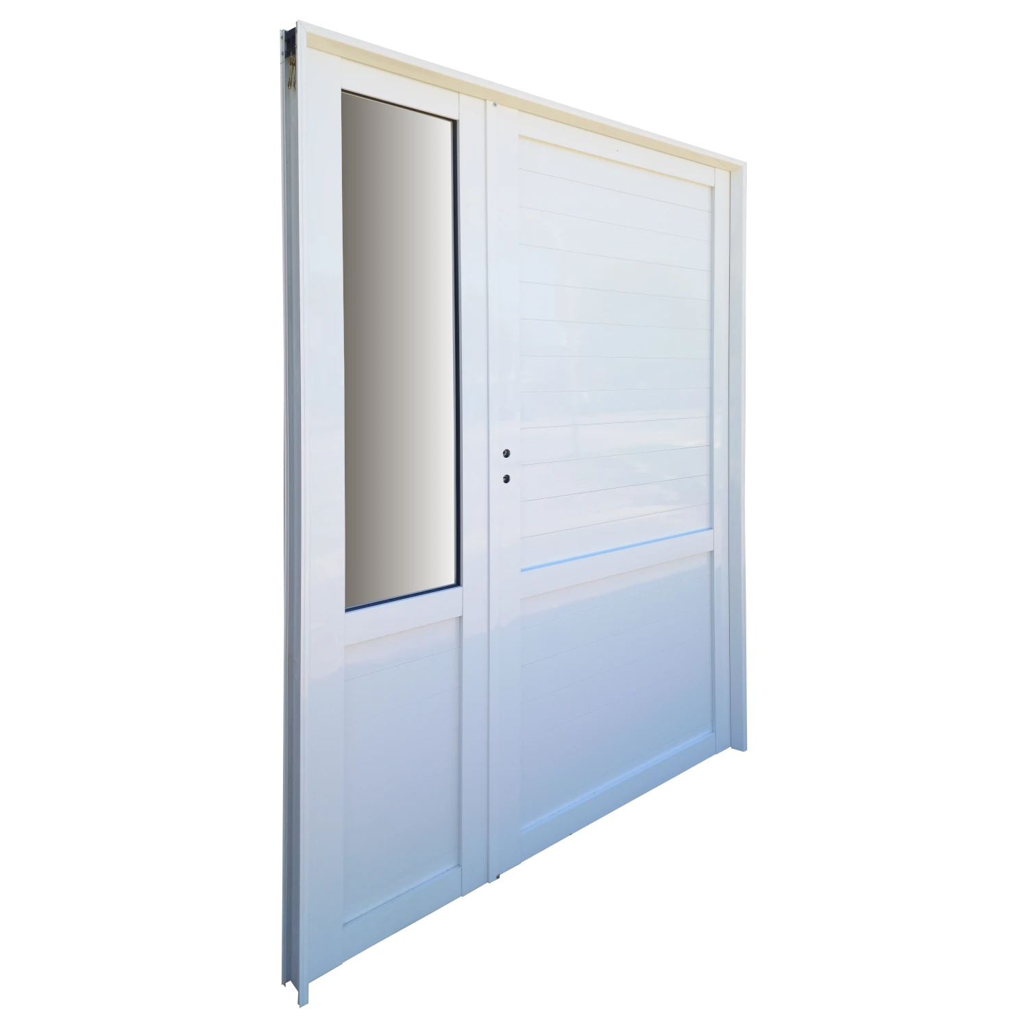 PUERTA ALUMINIO 36MM REFORZADA 1 HOJA Y MEDIA - LÍNEA HERRERO - Imagen 3